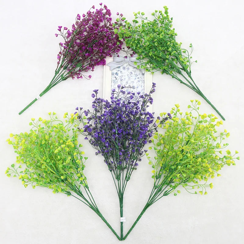 Artificial Plants Admiralty Plastic Green Grass Garden Balcony Wall Hanging Leaves DIY Flower Arrangement Materials Home Decor