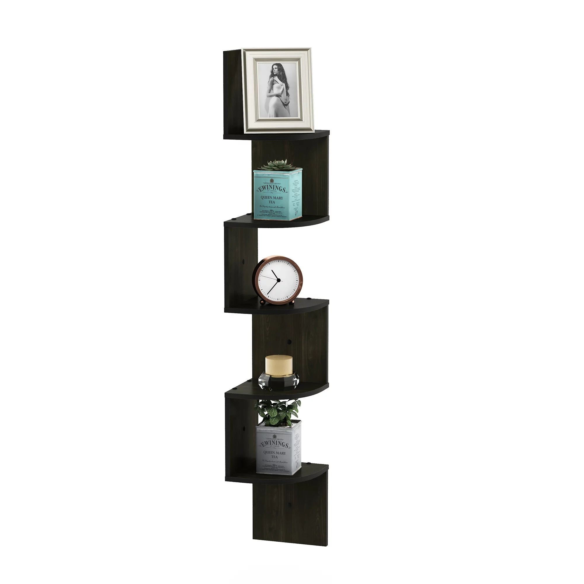 5-Tier Floating Corner Shelf | Cove & Co.