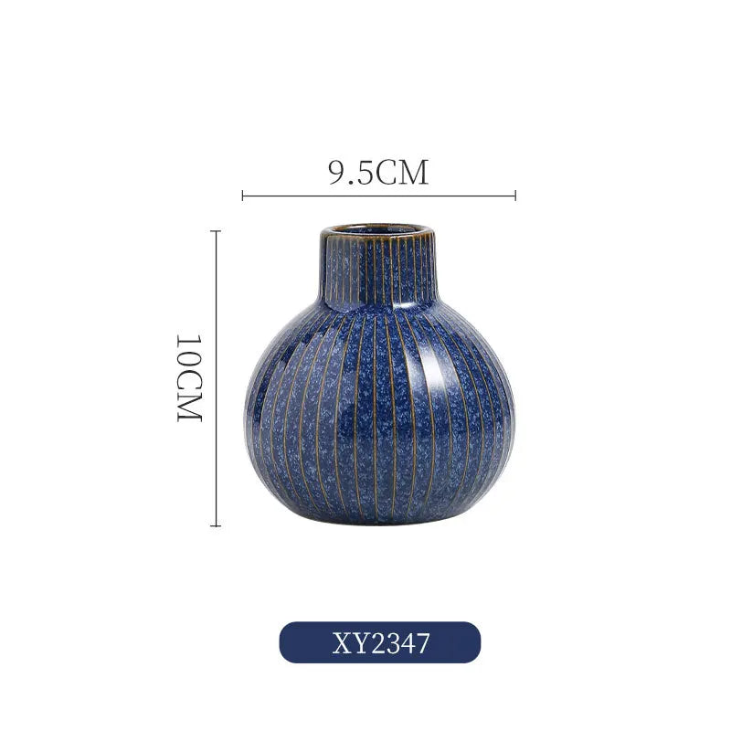 European Light Luxury High-End Vase Home Soft Mini Hydroponic Vase Decorative Ornament Flower Arrangement Ceramic Vase