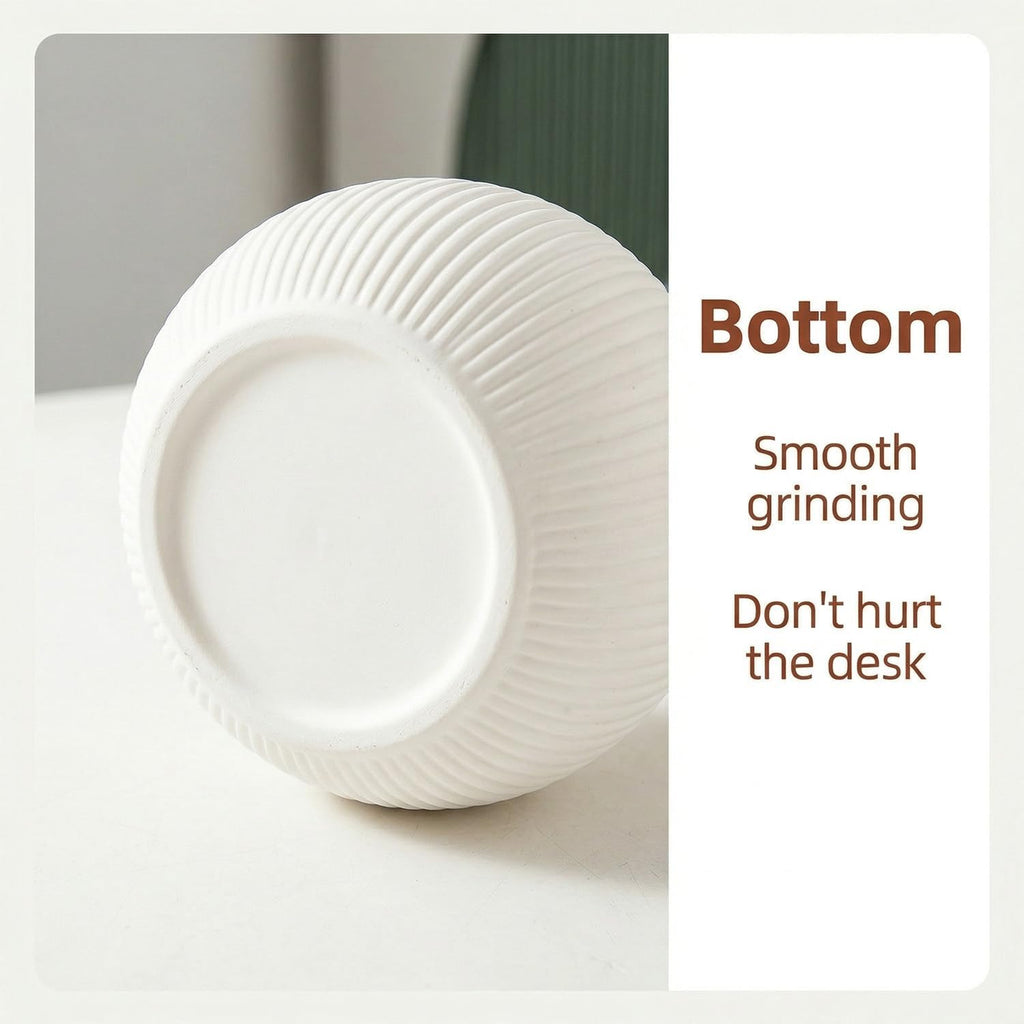 Weiß Keramik Vasen Set 5-Teilig | Iconic Home Vase Für Pampasgras & Trockenblumen | Moderne Tischdeko | Neutral Boho Skandinavische Vase Hoch Für Wohnzimmer