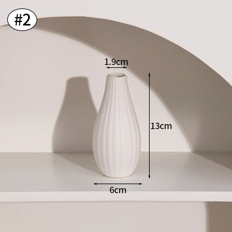 Ceramic Flower Vase Retro Table Decorative Vase Dried Flower Arrangement Pot Home Wedding Gifts Aesthetic Vase Desktop Ornament