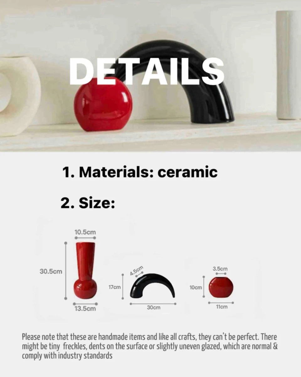 Bauhaus Style Ceramic Art Deco Vase