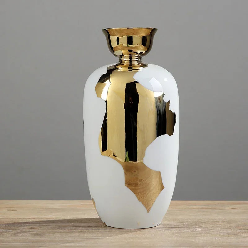 Nordic Style Home Decoration Ceramic Vase Dried Flower Flower Arrangement TV Cabinet Living Room Desktop Wine Cabinet Decoration