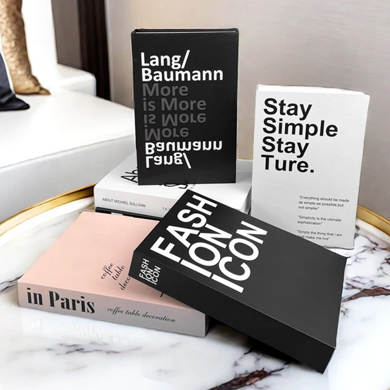 Luxury Fashion Fake Books Nooks Decorative Matisse Coffee Table Decoration Storage Box Bookshelf Bedroom Aesthetic Home Decor