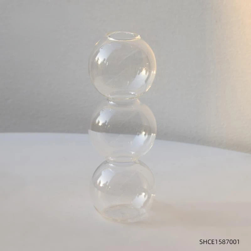 Nordic Glass Vase Home Decor Living Room Decoration Terrarium Flower Vase Plant Pots Decorative Home Accessories Decoration Gift