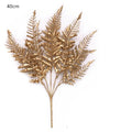 Christmas Artificial Flower Golden Silver Plastic Plants Home DIY Wedding Bouquet Floral Wall Decoration Accessories Photo Props