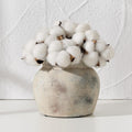 Ceramic Flower Vase with Wide Mouth Lace, 5.1 Inch Pottery Rustic Farmhouse Boho Vases, Small Terracotta Vase for Home Decor, Table, Living Room, Bathroom, Shelf, Wedding, Terra