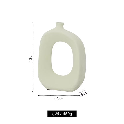1PC Brushed Ceramic Vase Vintage Nordic Style Vase Living Room Porch Shelf Decoration Home Decoration Vase Furnishing Articles